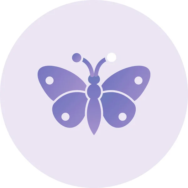 Vector Illustration Butterfly Icon — Vetor de Stock