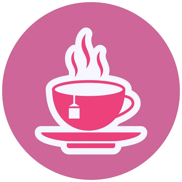 Tea Vector Glyph Icon Design — Vetor de Stock