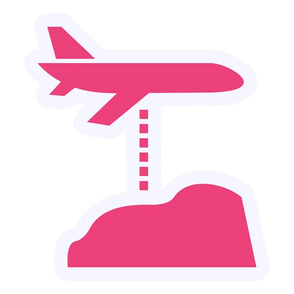 Airplane Web Icon Simple Design — Stock Vector