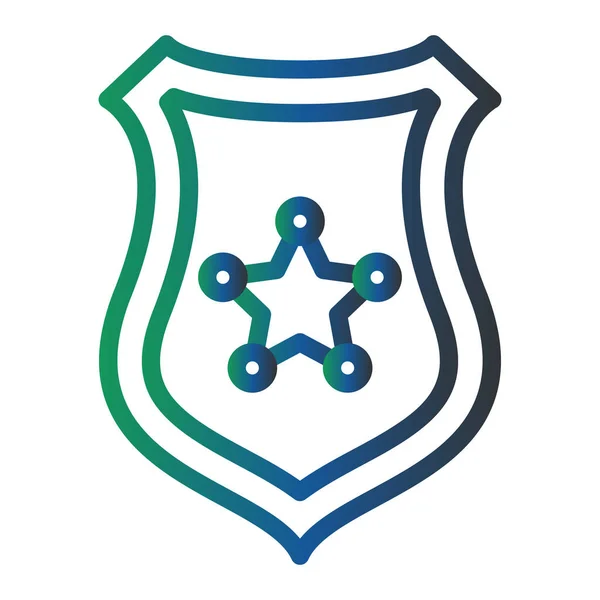 Ikona Policejního Odznaku Vektorová Ilustrace — Stockový vektor