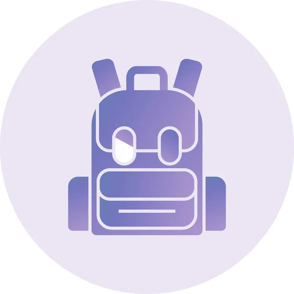 Backpack Vector Glyph Icon Design — Stock Vector