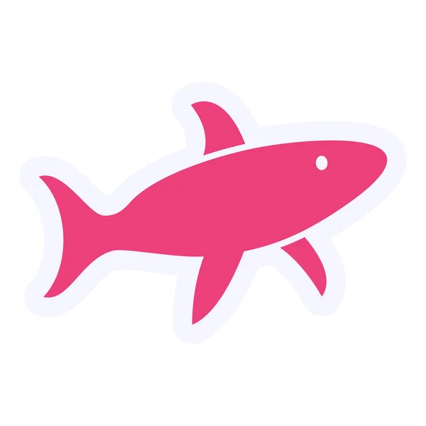 Shark Web Icon Vector Illustration — Image vectorielle