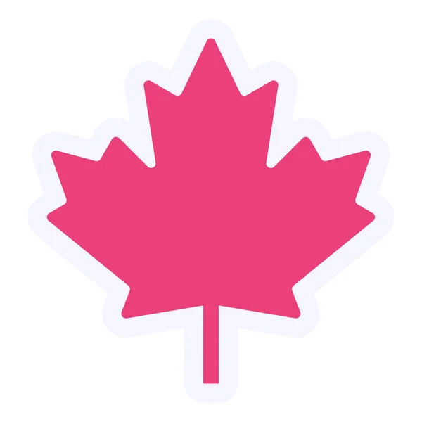 Maple Leaf Icon Simple Web Illustration — Archivo Imágenes Vectoriales