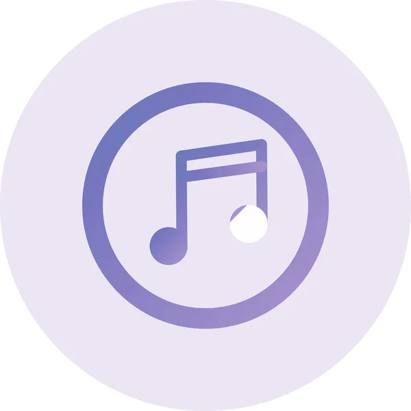 Music Note Icon Simple Web Illustration — 스톡 벡터