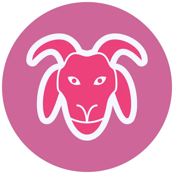 Goat Web Icon Vector Illustration — Stock Vector