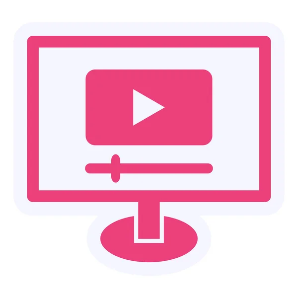 Video Streaming Web Icon Online Streaming — Stockvektor