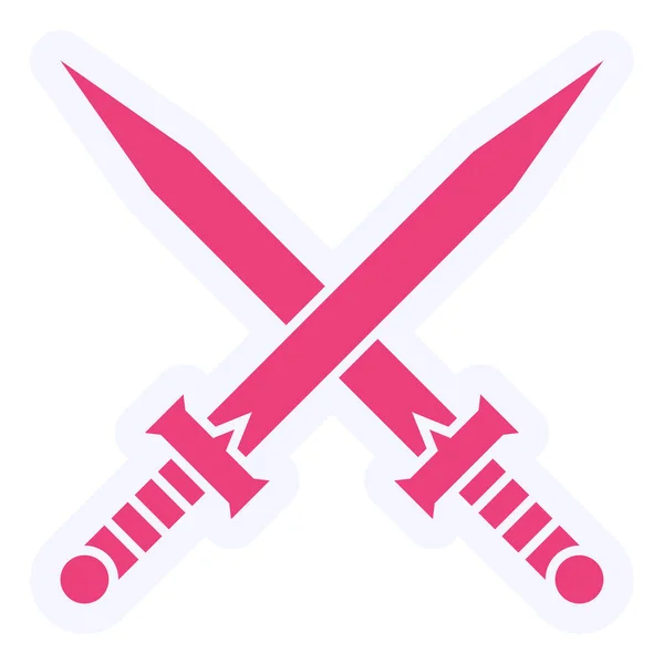 Schwertvektor Glyphen Icon Design — Stockvektor