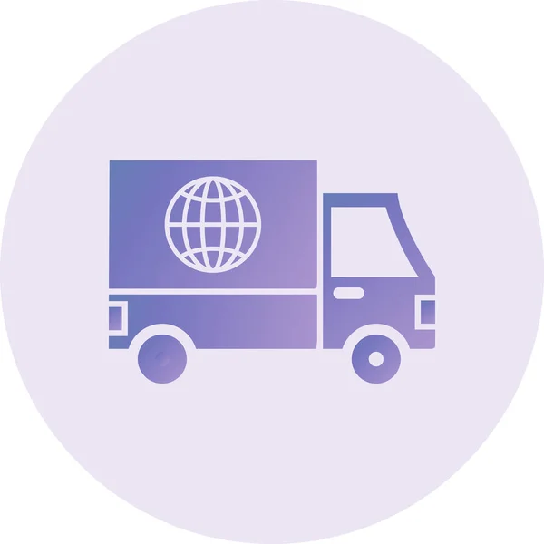 Vector Illustration Global Delivery Icon — Vetor de Stock