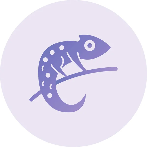 Chameleon Web Icon Vector Illustration — Vector de stock