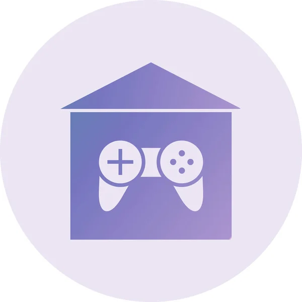Game Center Vector Glyph Icon Design — Vector de stock