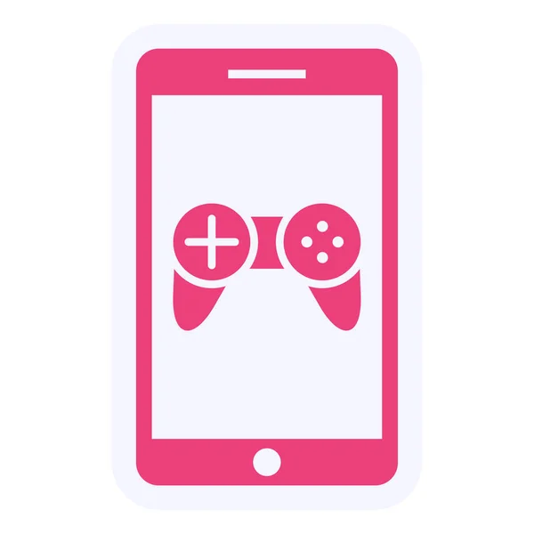 Mobile Game Vector Glyph Icon Design — Stock Vector