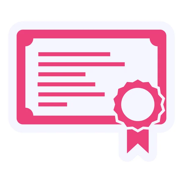 Certificat Icône Web Illustration Simple — Image vectorielle