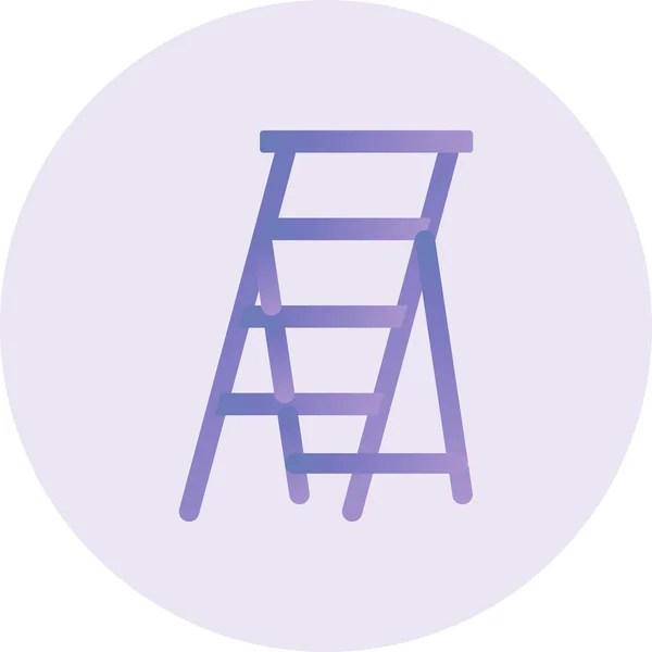 Step Ladder Vector Glyph Icon Design — Image vectorielle