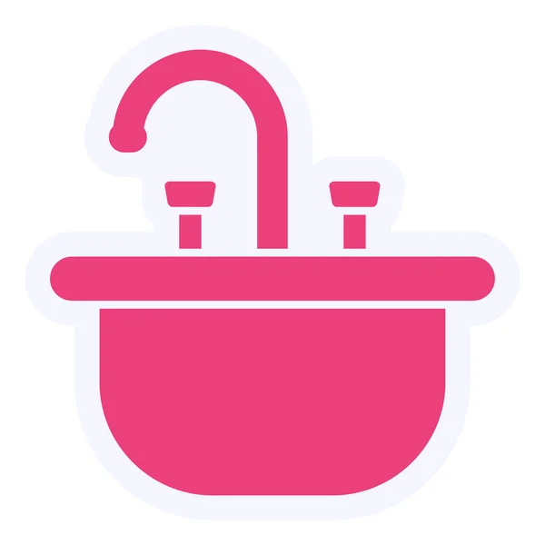 Sink Simple Web Illustration — Vetor de Stock