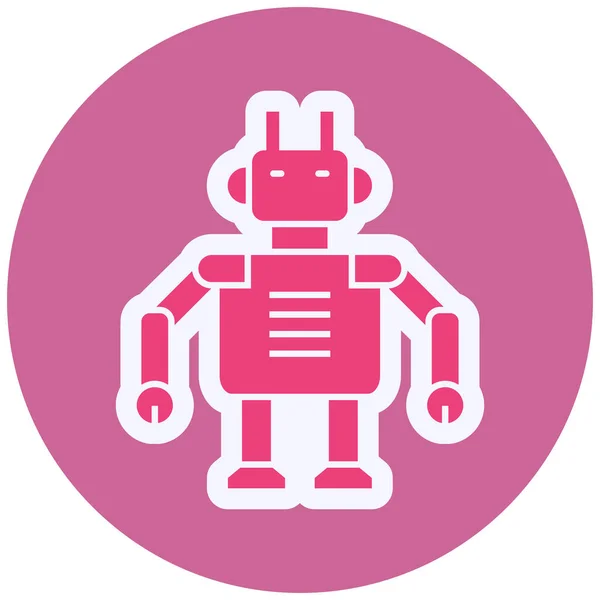 Robot Icono Web Diseño Simple — Vector de stock