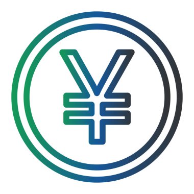 yen. Web simgesi basit illüstrasyon 