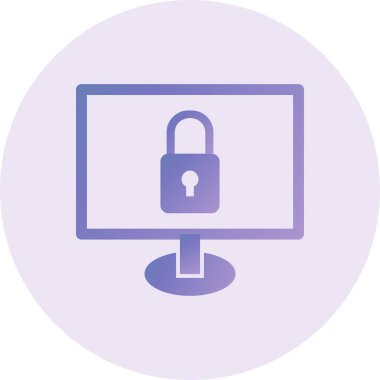 Güvenlik simgesinin vektör illüstrasyonu