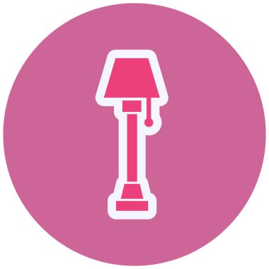 Floor Lamp web icon vector illustration