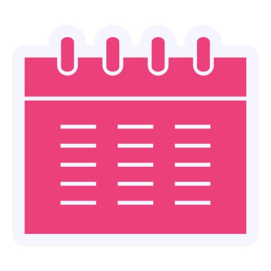 Takvim simgesi vektör illüstrasyonu 