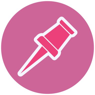 Push Pin Vector Glyph Icon Design