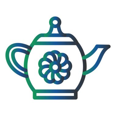 Çaydanlık. Web simgesi basit tasarım