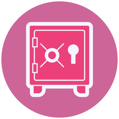 Vault icon illustration, simple web 