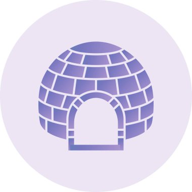 Igloo web illustration, simple icon