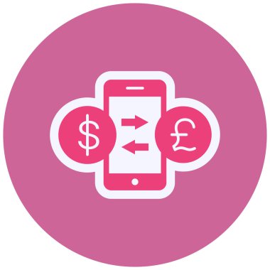 Değişim modern simgesinin vektör illüstrasyonu