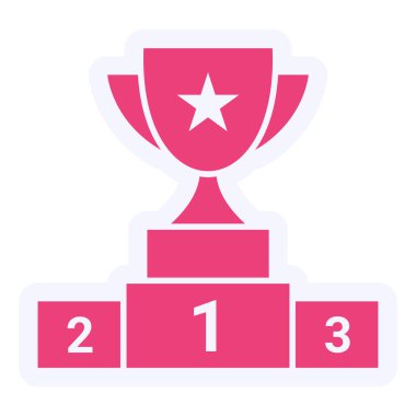 Kupa. Web simgesi basit illüstrasyon