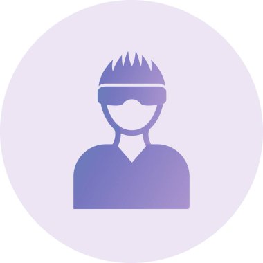 VR Oyun Vektörü Şekil Simgesi Tasarımı 