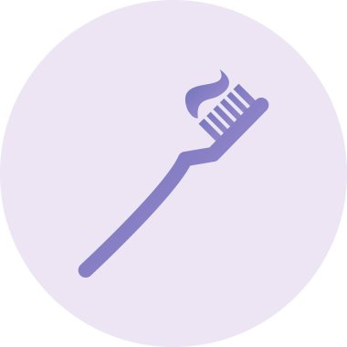 Diş fırçası. Web simgesi basit tasarım