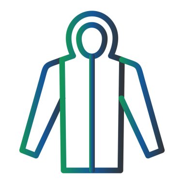 Yağmurluk. Web simgesi basit illüstrasyon