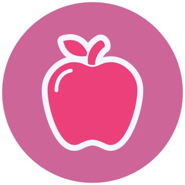 Elma. Web simgesi vektör illüstrasyonu