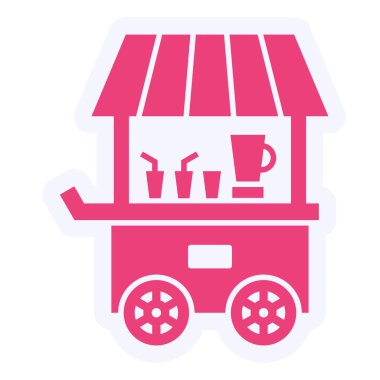 Drinks Stall. web icon simple illustration