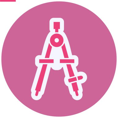 Pusula simgesinin vektör illüstrasyonu