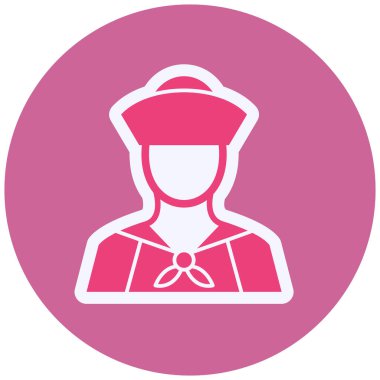 Sailor web icon vector illustration