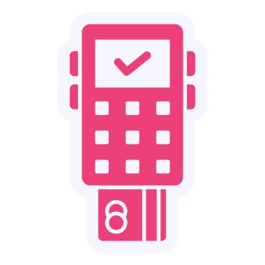 Temassız e-ticaret. Web simgesi basit illüstrasyon