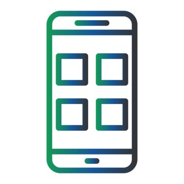 mobile phone icon, vector illustration. Application 
