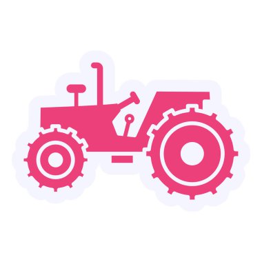 Traktör ağ simgesi vektör illüstrasyonu