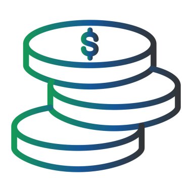 Dolar Sikkeleri. Basit illüstrasyon