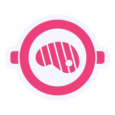 Grilled Food Vector Glyph Icon Design