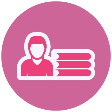 Librarian Vector Glyph Icon Design