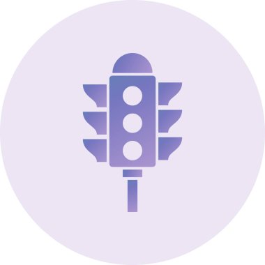 Trafik ışığı simgesi, vektör illüstrasyonu