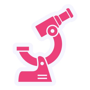 Mikroskop. Web simgesi basit illüstrasyon