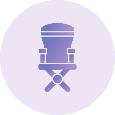 Sandalye. Web simgesi basit illüstrasyon