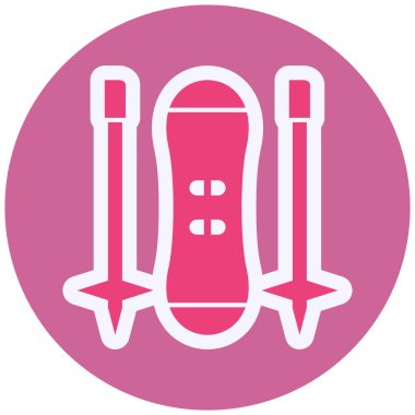 Snowboarders Vector Glyph Icon Design