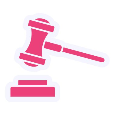 Açık arttırma. Web simgesi basit illüstrasyon