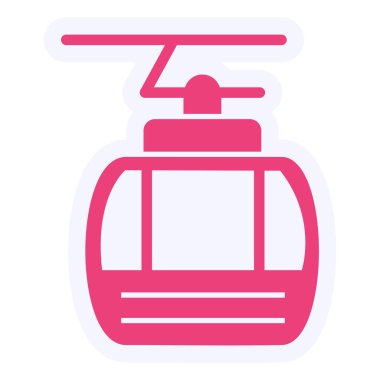 Kablo Otomobil Vektörü Glyph Simge Tasarımı 