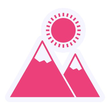 Galeri Vektörü Şekil Simgesi Tasarımı 