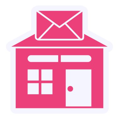 Postane. Web simgesi basit illüstrasyon